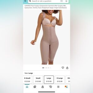 2 curveez sculpting leg shaper post-surgery girdle CUR2220